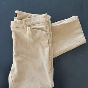 Cynthia Rowley Tan and White Pinstripe Women’s Ankle Pants Size 10